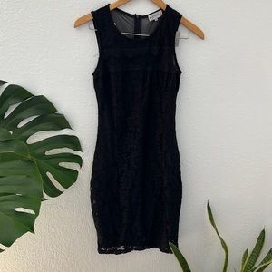 Black Lace Bodycon Dress